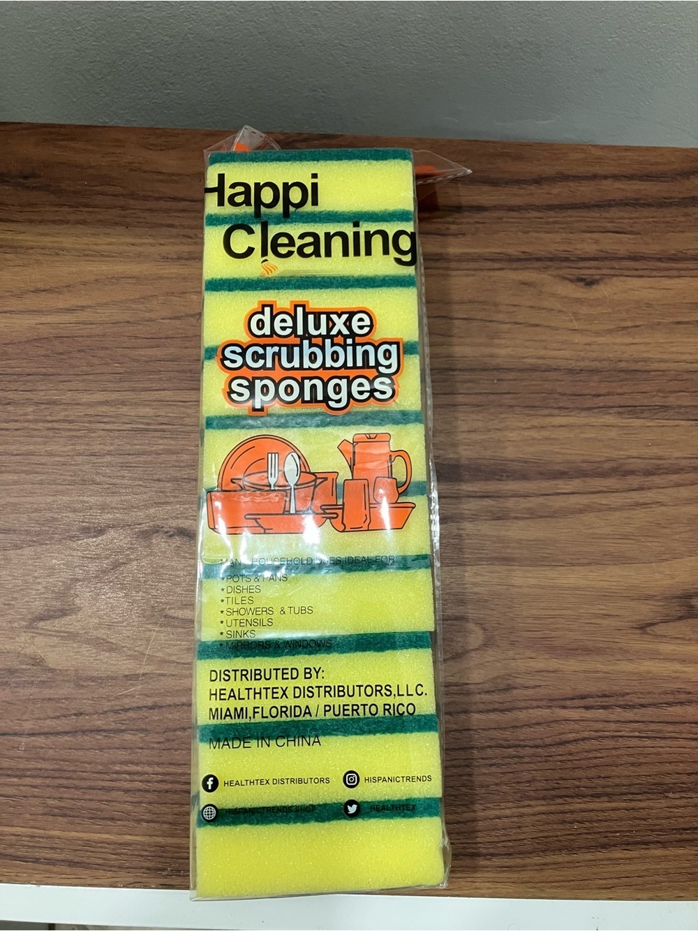 healthtex Yellow and Green Deluxe Scrubbing Sponges - Pack